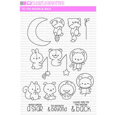 Clearly Besotted Clear Stamps -  To The Moon & Back